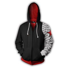 Unisex Winter Soldier 3D Printed Cosplay Hoodie