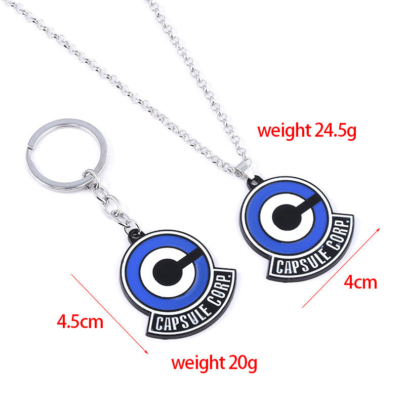 CAPSULE CORP Anime Keychain Pendant Necklace