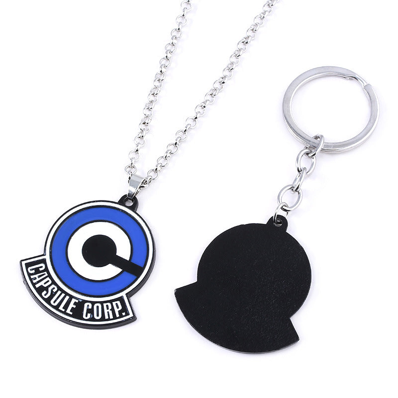 CAPSULE CORP Anime Keychain Pendant Necklace