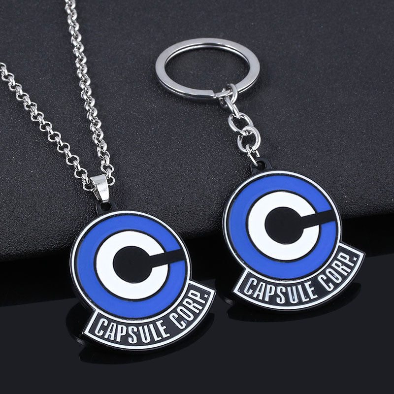 CAPSULE CORP Anime Keychain Pendant Necklace