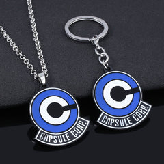 CAPSULE CORP Anime Keychain Pendant Necklace