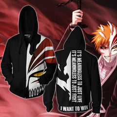 Unisex Anime Ichigo 3D Print Cosplay Hoodie