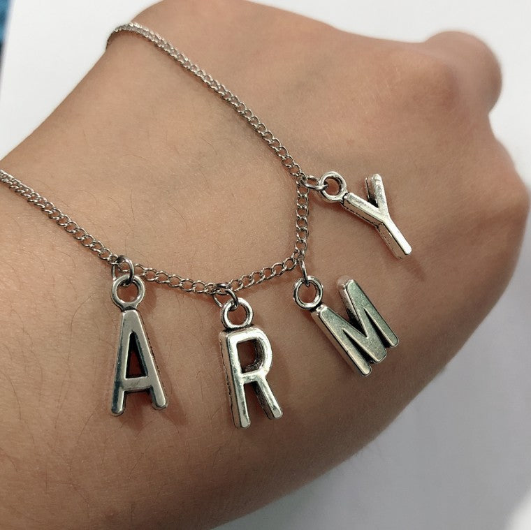 Kpop ARMY Letter Necklace