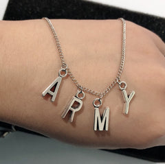 Kpop ARMY Letter Necklace