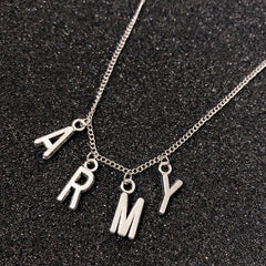 Kpop ARMY Letter Necklace