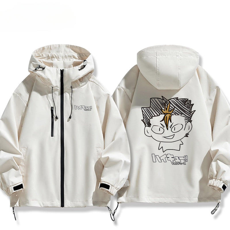 Unisex Anime Funny Graphic Zipper Thin Jacket