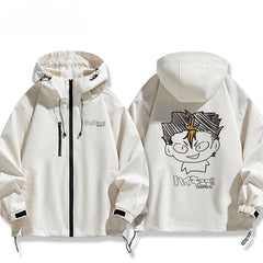 Unisex Anime Funny Graphic Zipper Thin Jacket