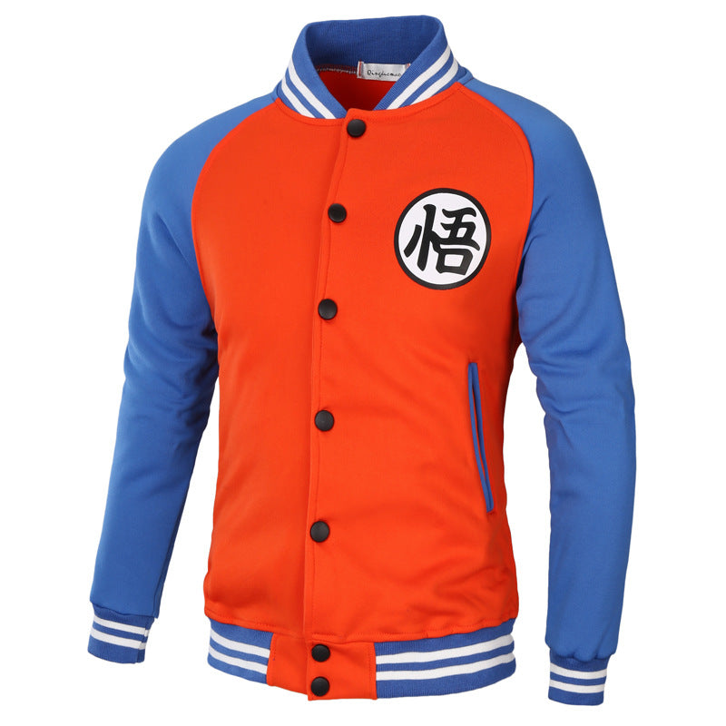 Men's Goku Cosplay Baseball Jacket