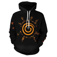 Unisex Anime Digital Printed Pocket Hoodie