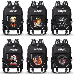 Trendy Anime Pattern Printed Black Backpack