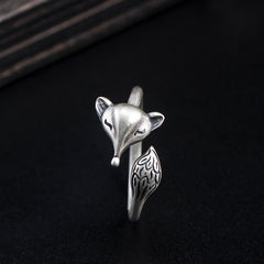 Retro Style Little Fox Ring