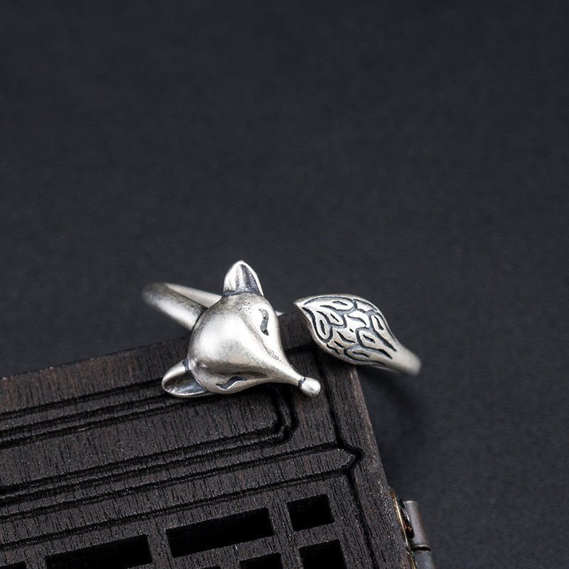 Retro Style Little Fox Ring