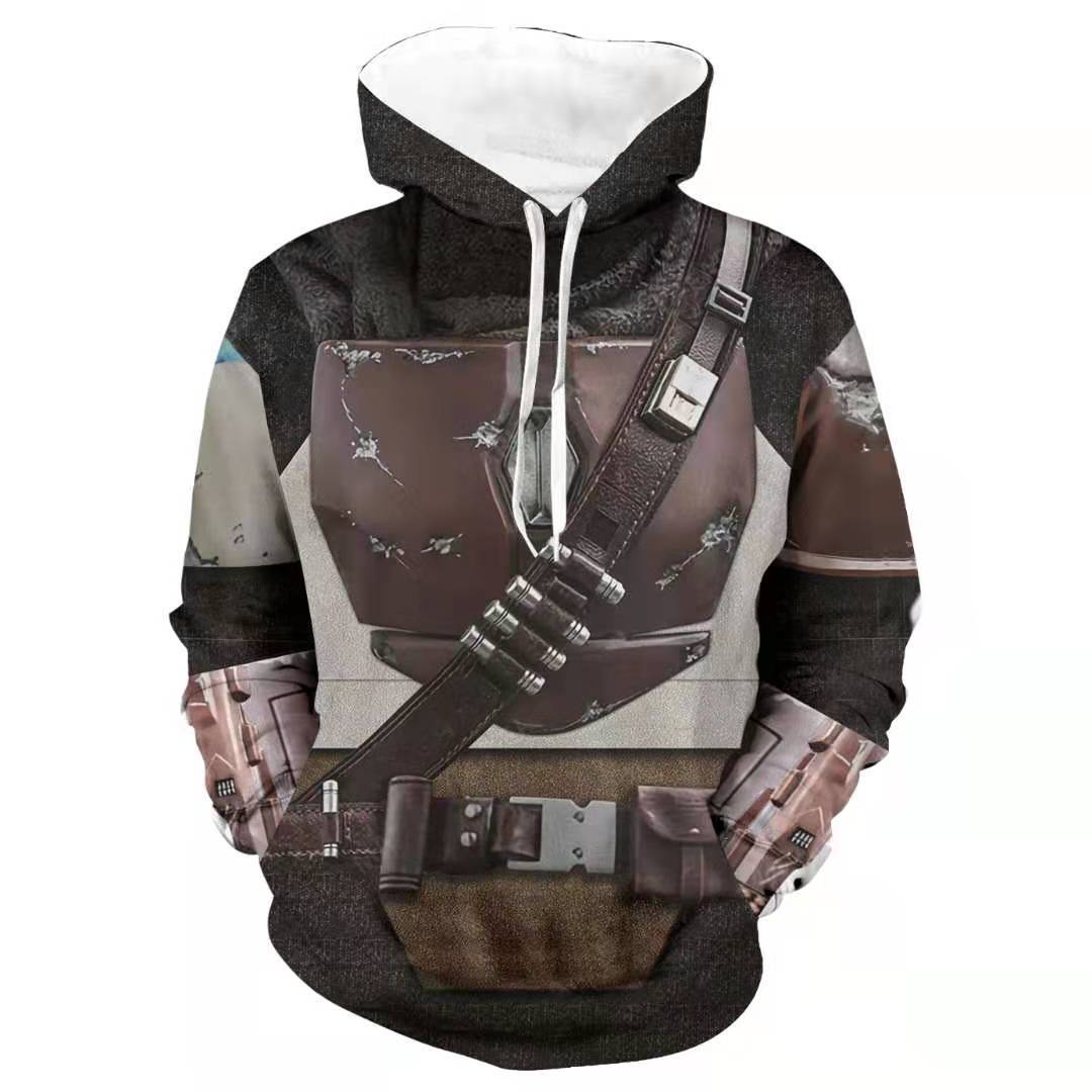 Casual Mandalorian 3D Printed Sports Cospaly Hoodie