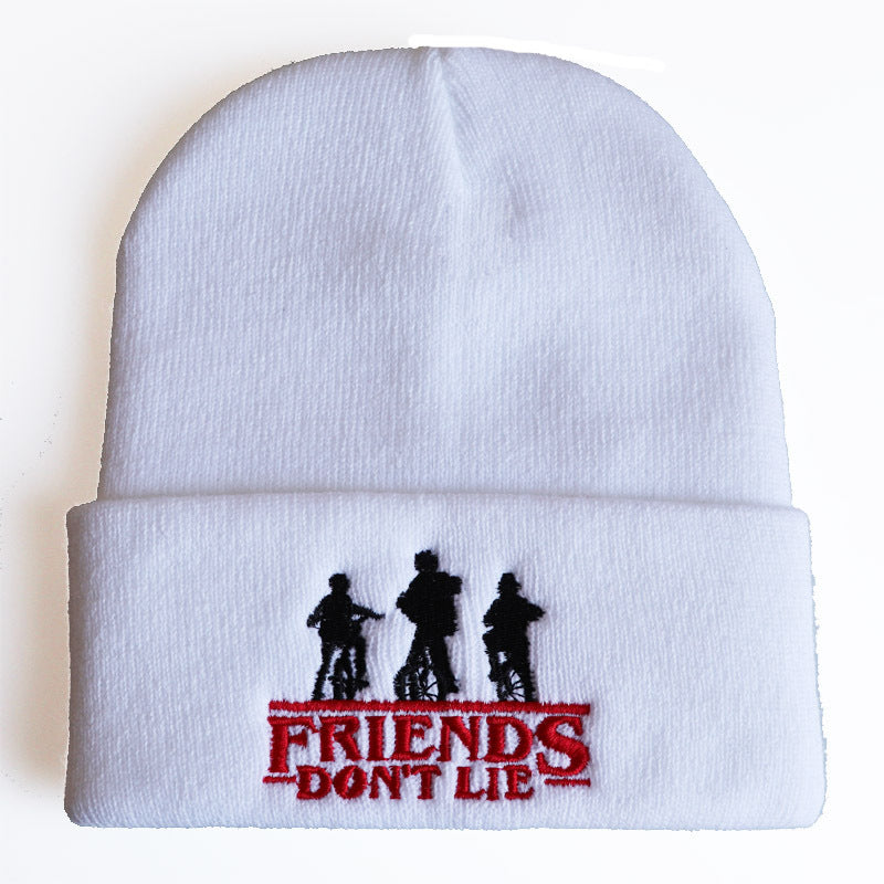 Friends Don't Lie Embroidered Knitted Hat