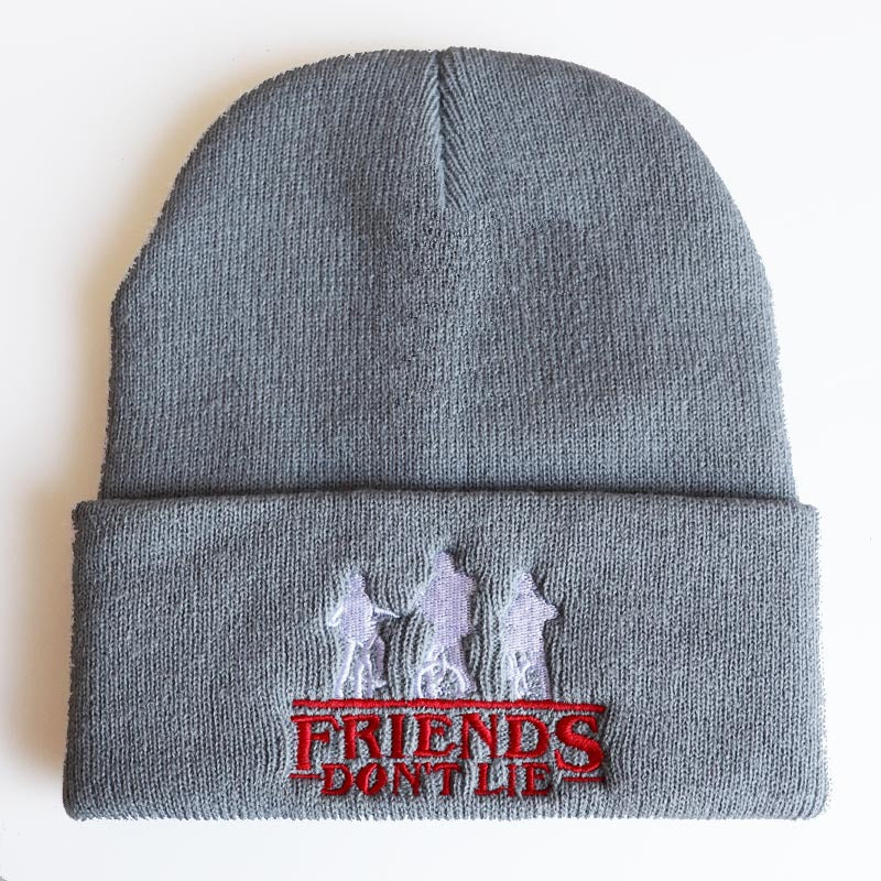 Friends Don't Lie Embroidered Knitted Hat