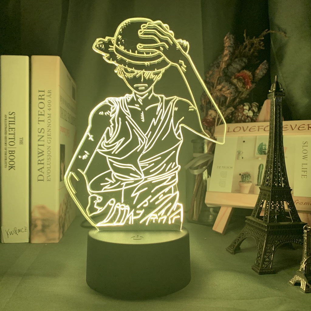 Colorful Luffy 3D Night Light