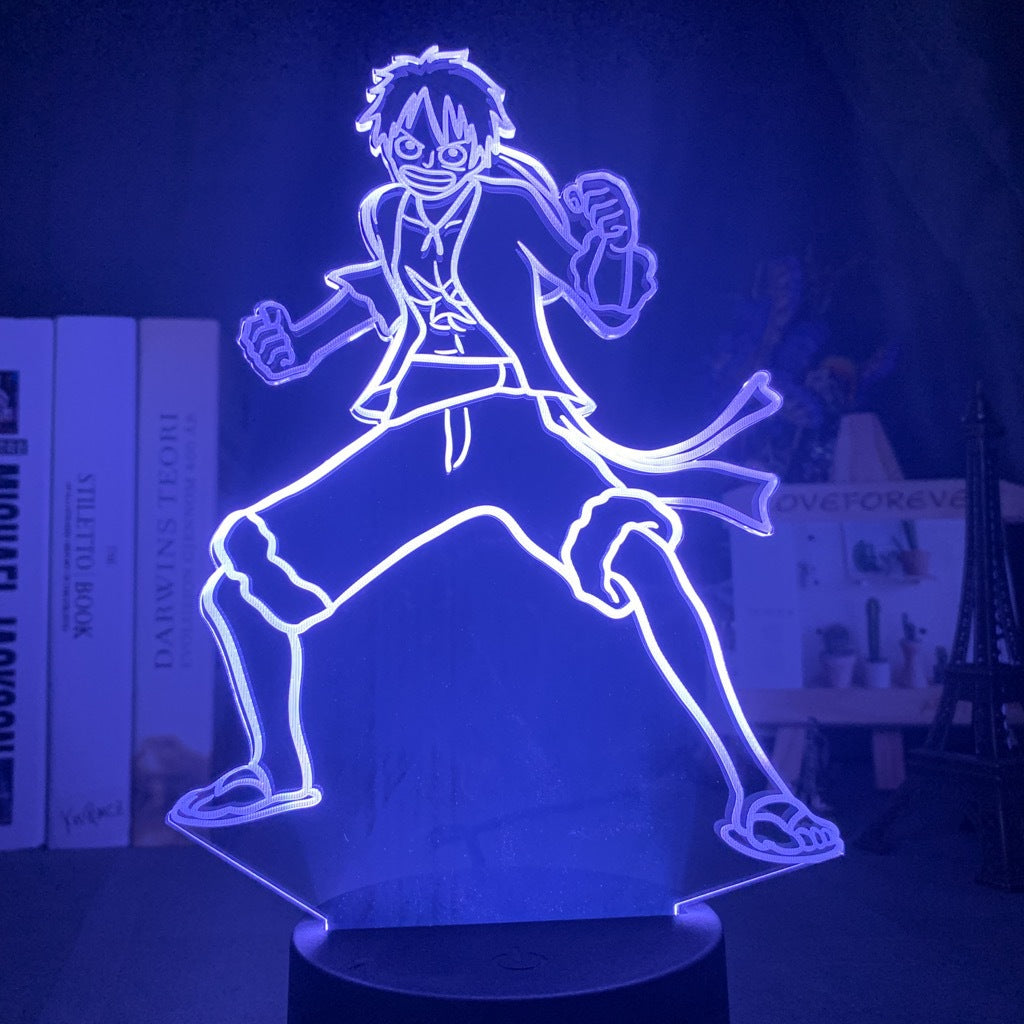 Colorful Luffy 3D Night Light