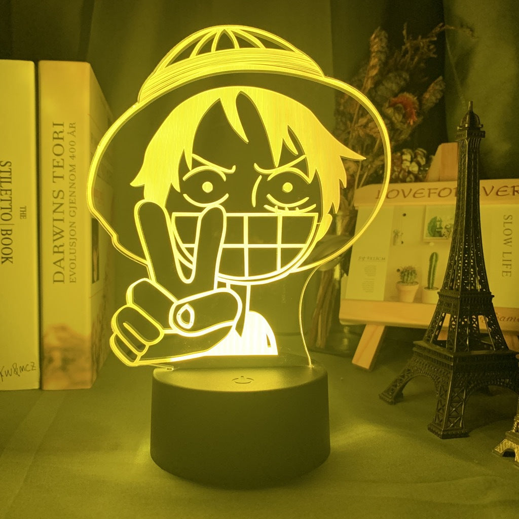 Colorful Luffy 3D Night Light