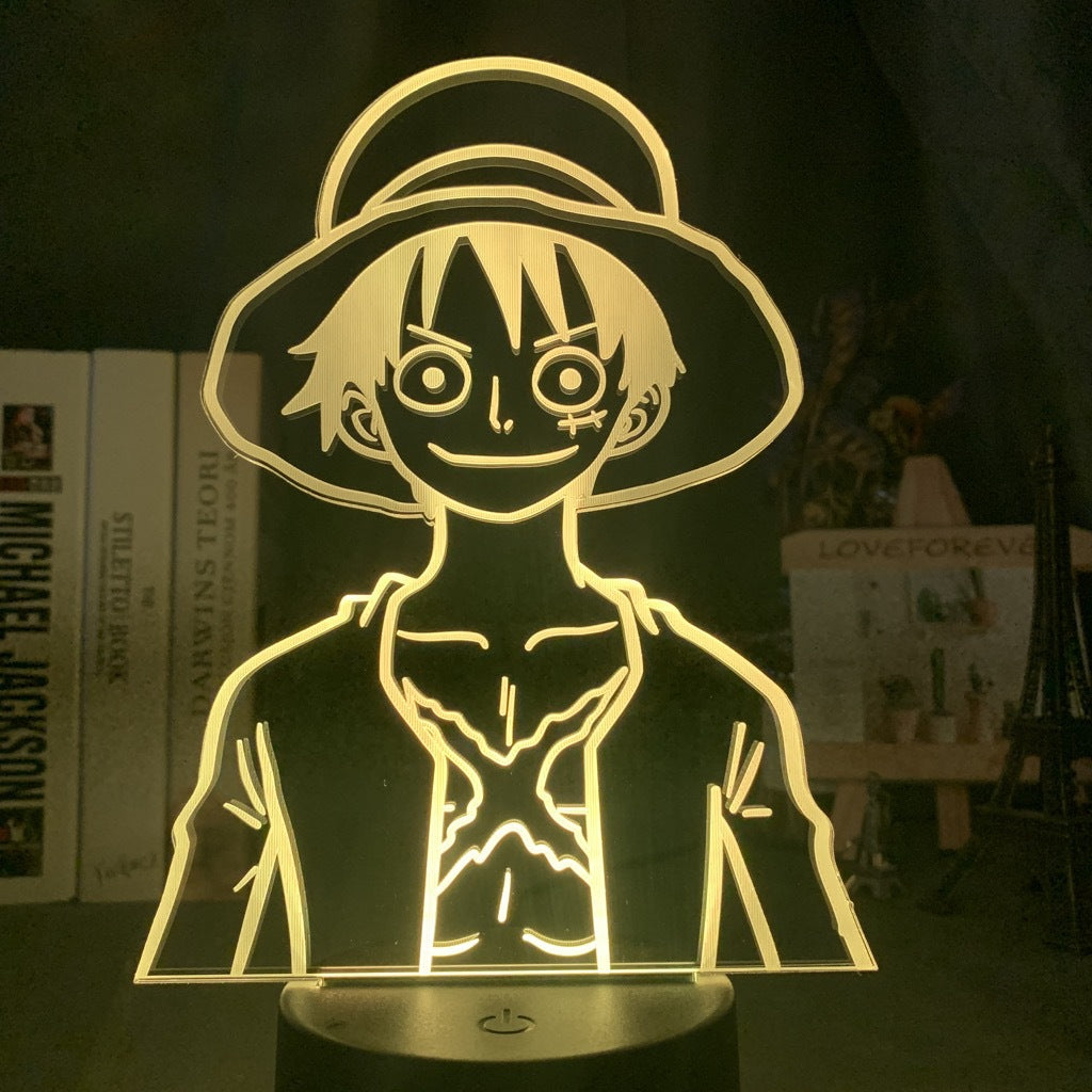 Colorful Luffy 3D Night Light