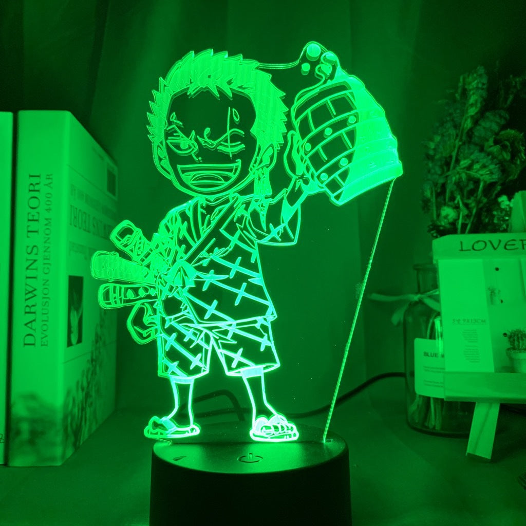 Colorful Luffy 3D Night Light