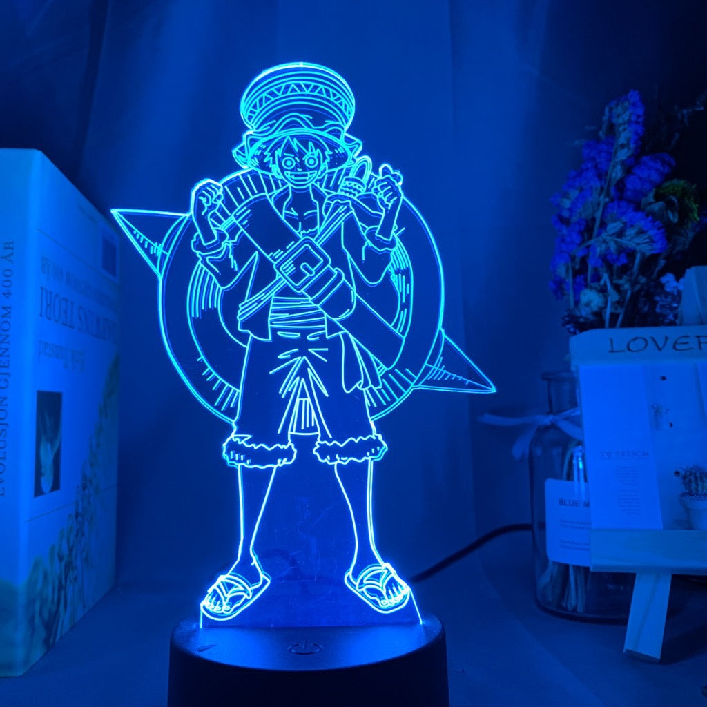 Colorful Luffy 3D Night Light