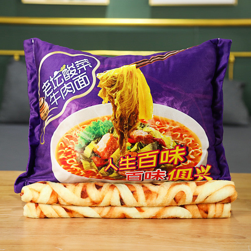 2-in-1 Ramen Throw Pillow and Blanket