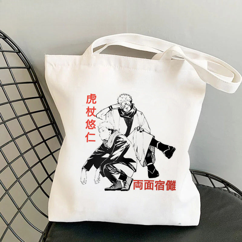 Casual Anime Printed Canvas Shoulder Bag