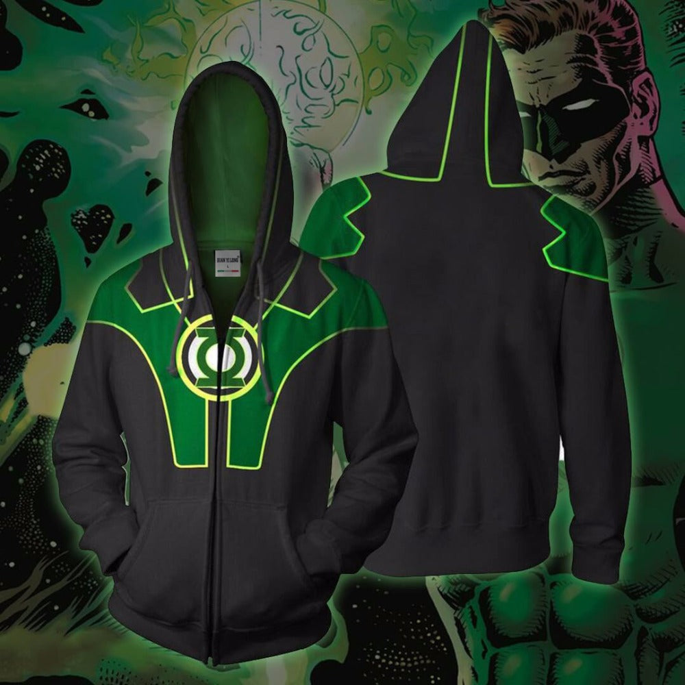 Unisex Comic Hero Green 3D Cosplay Hoodie