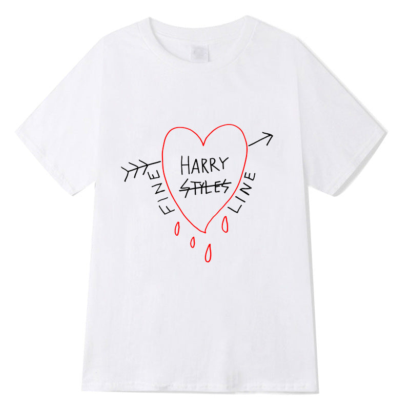 Unisex Harry Printed Short Sleeve T-shirt