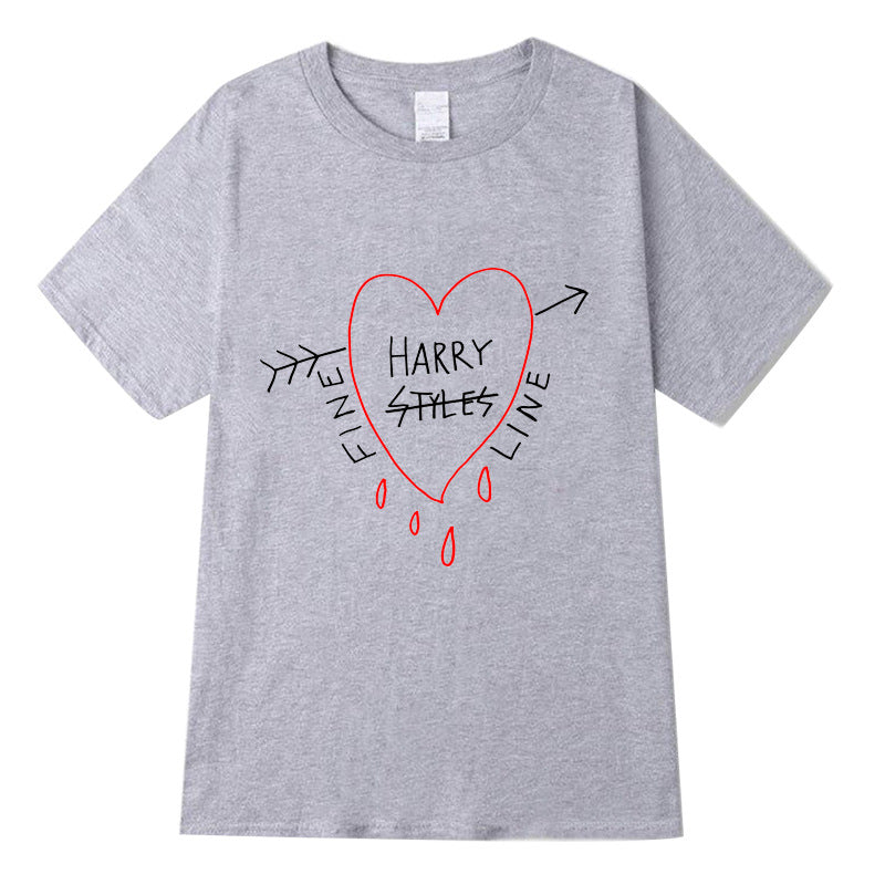 Unisex Harry Printed Short Sleeve T-shirt