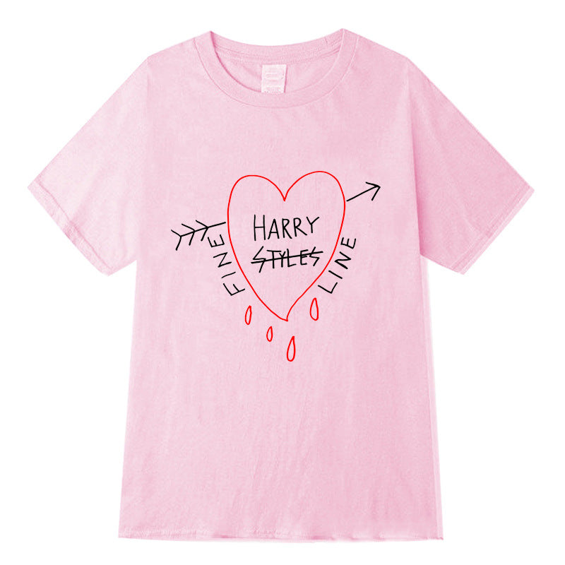 Unisex Harry Printed Short Sleeve T-shirt