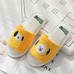 Cute Cartoon Kpop Girls Open Toe Slippers