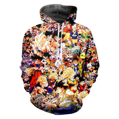 Unisex Trendy Anime Digital Print Zipper Hoodie