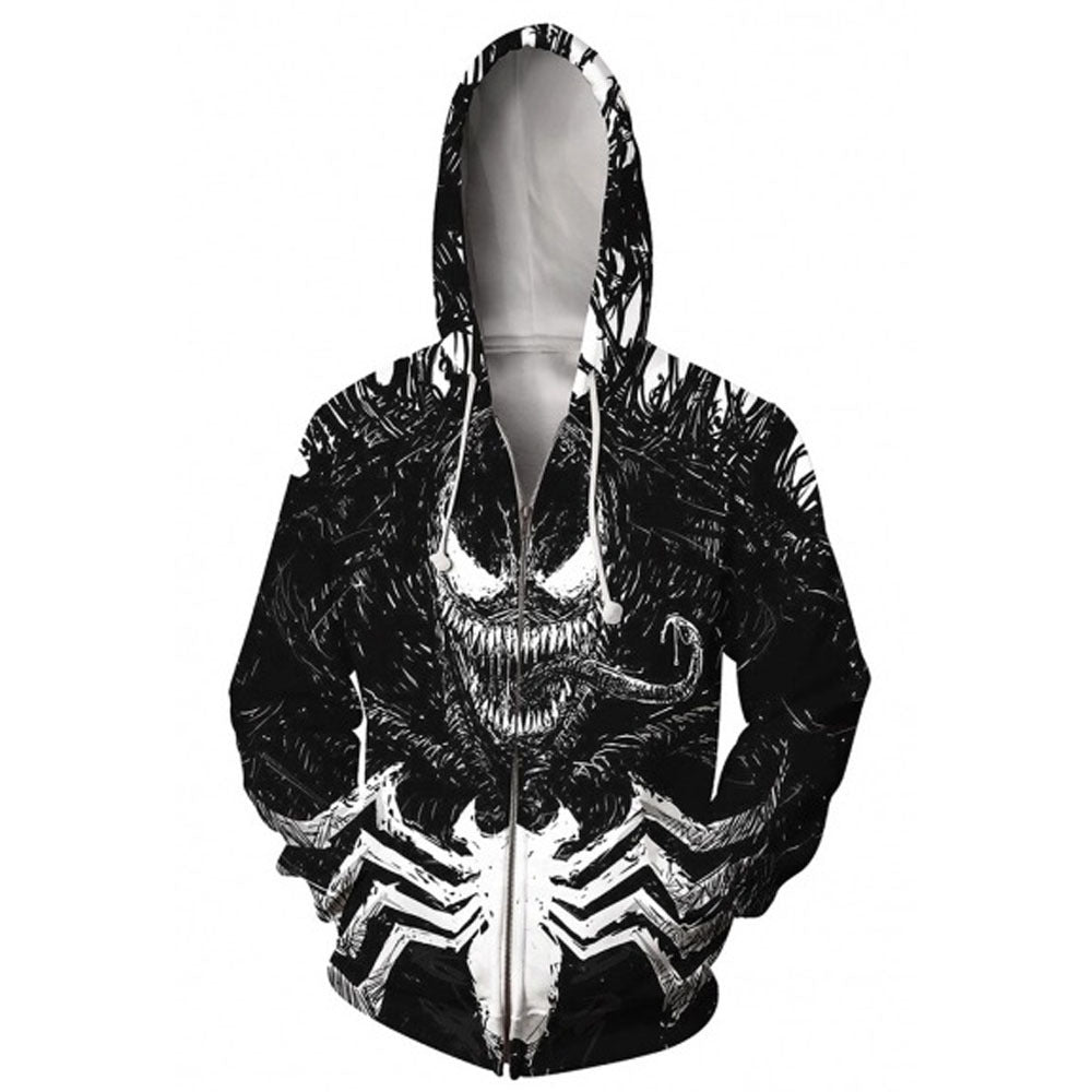 Cool Unisex Venom Digital Print COS Sports Hoodie