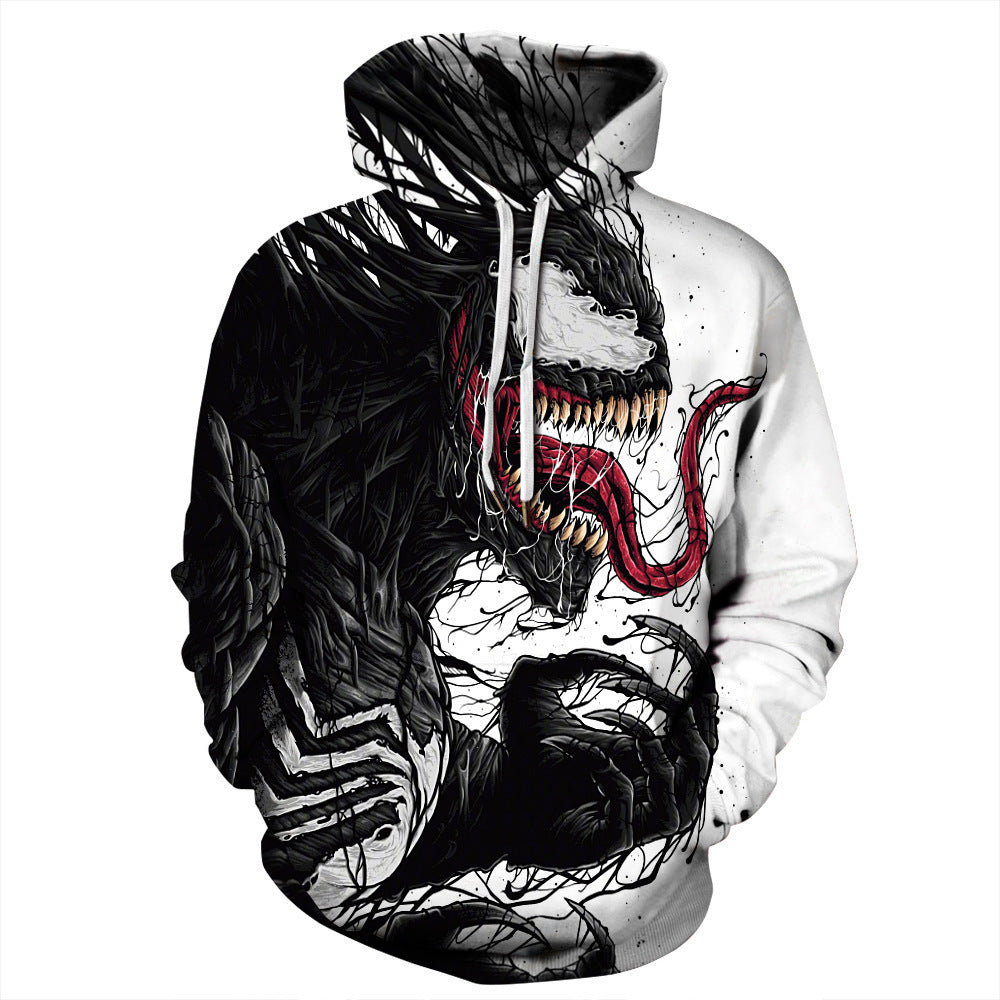 Cool Unisex Venom Digital Print COS Sports Hoodie