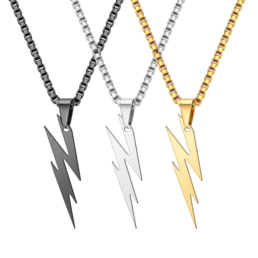 Trendy Lightning Logo Shape Necklace