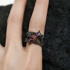 Retro Zircon Game Cos Ring