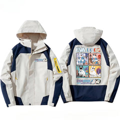 Cute EVA Cartoon Print Hooded Jacket