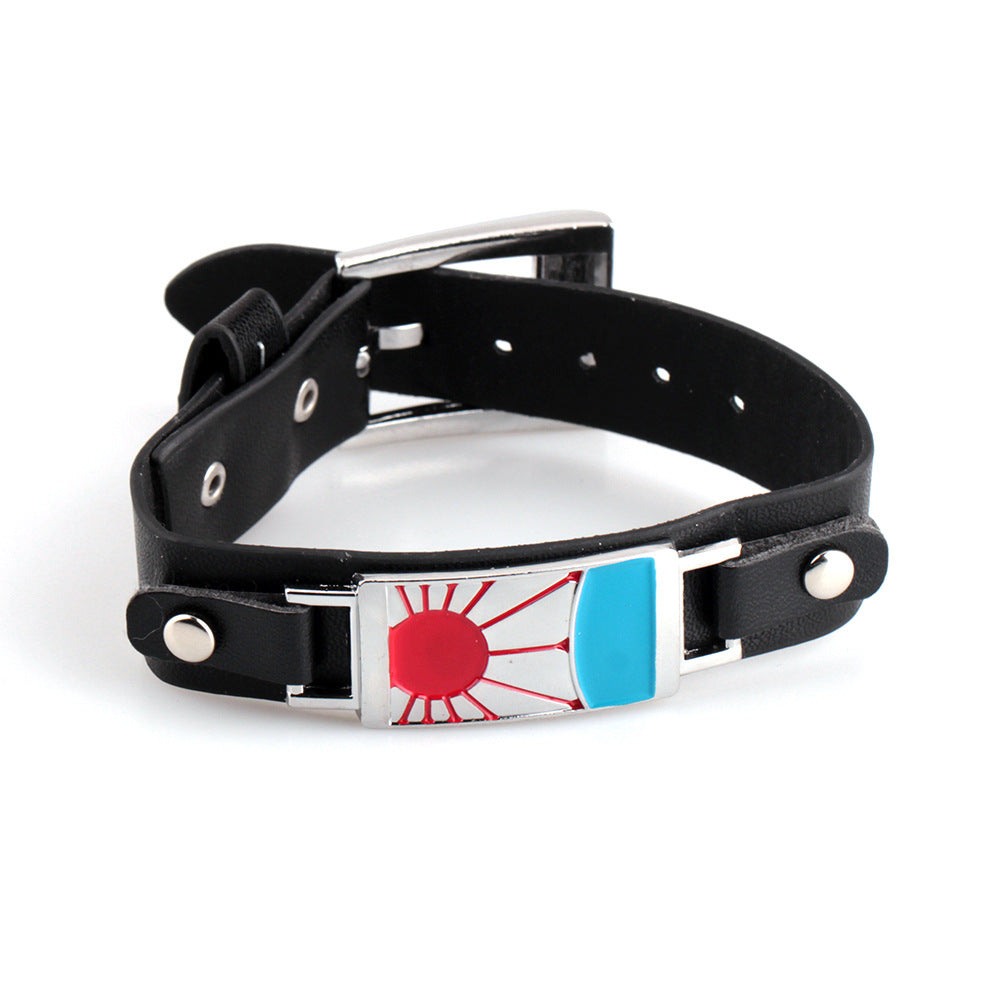 Chic Tanjiro Wristband Leather Bracelet