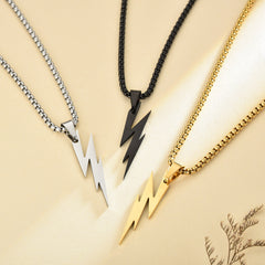 Trendy Lightning Logo Shape Necklace