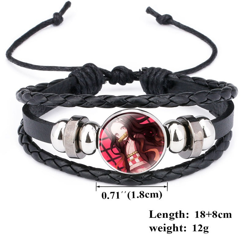 Anime Cowhide Adjustable Bracelet