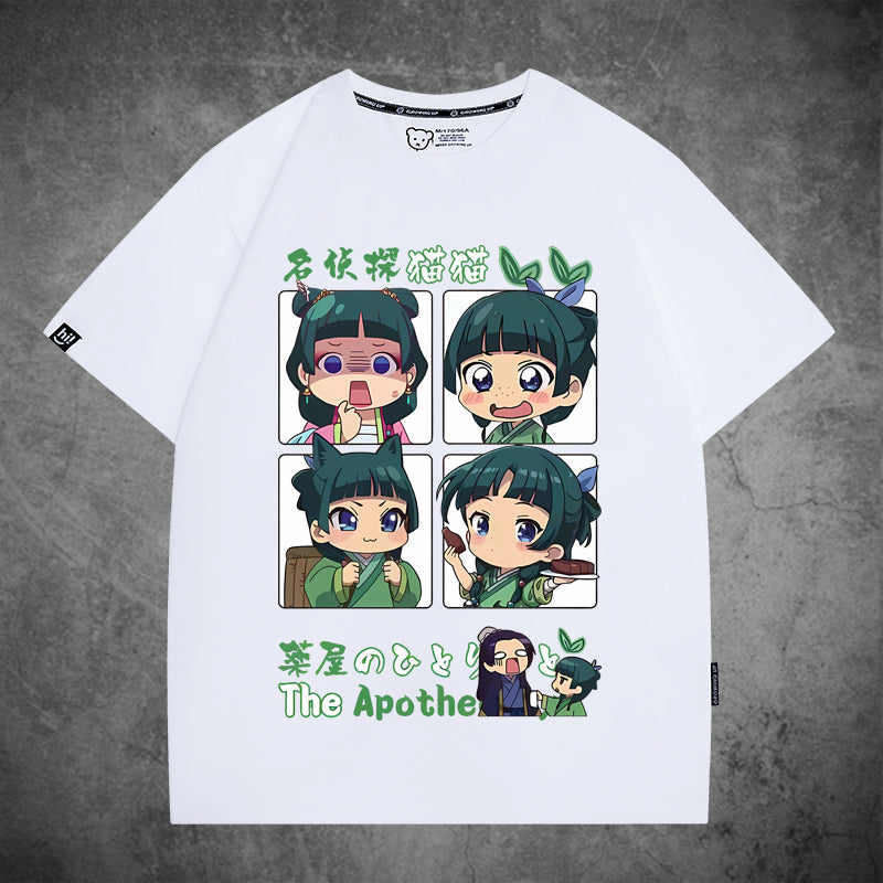 Girl's Anime Cotton Short-sleeved T-shirt