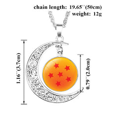 Classic Anime Gem Moon Pendant Necklace