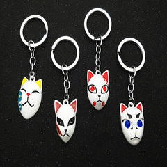 Tanjiro Mask Metal Keychain Pendant Necklace