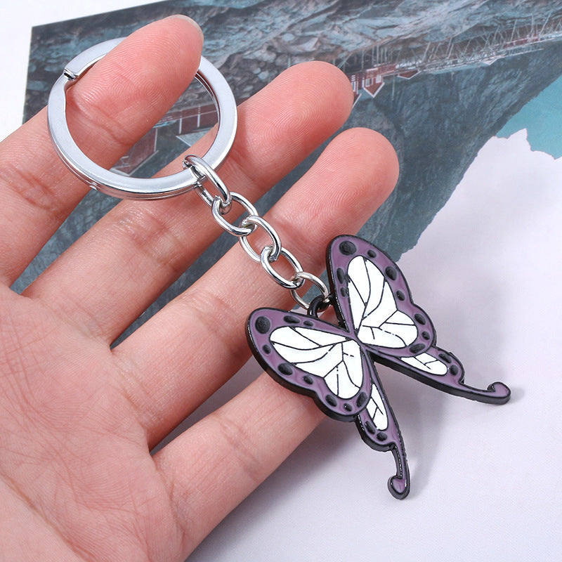 Butterfly Anime Keychain Hairpin Pendant A Pair