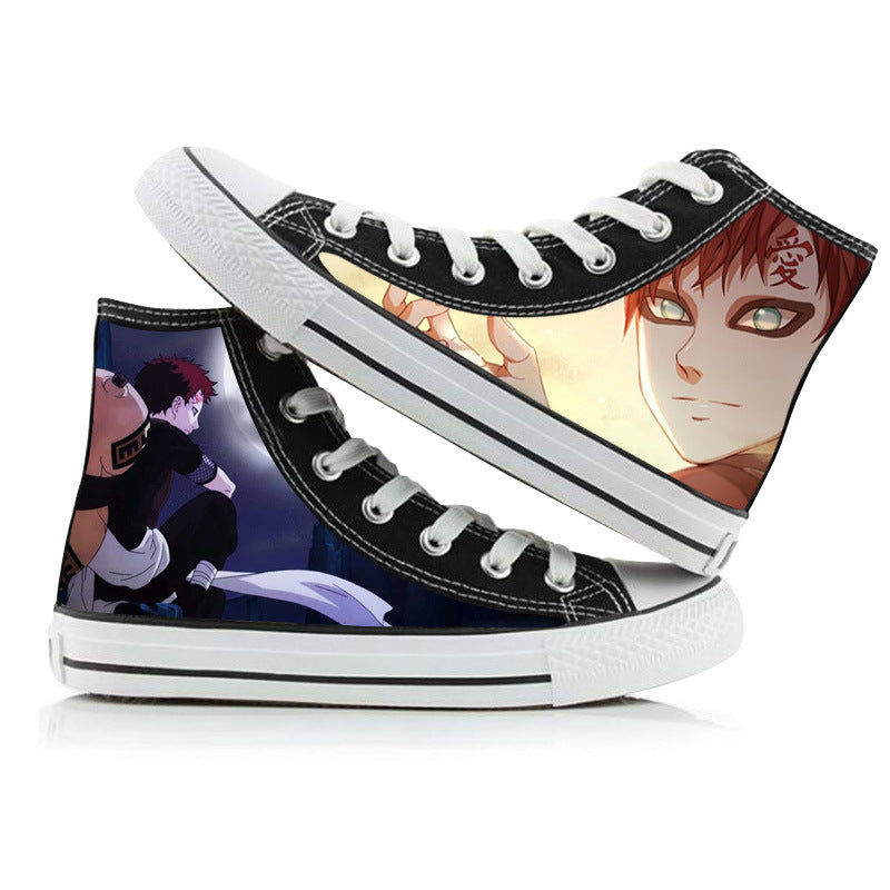 Unisex Anime Printed High-top Canvas Shoes