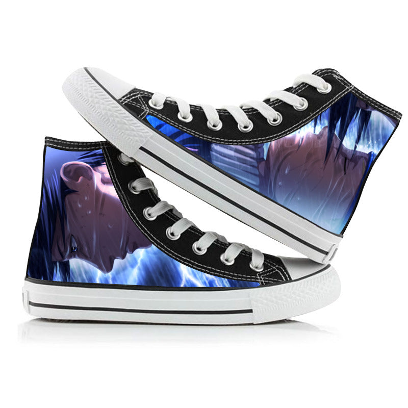 Unisex Anime Printed High-top Canvas Shoes