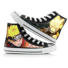 Unisex Anime Printed High-top Canvas Shoes