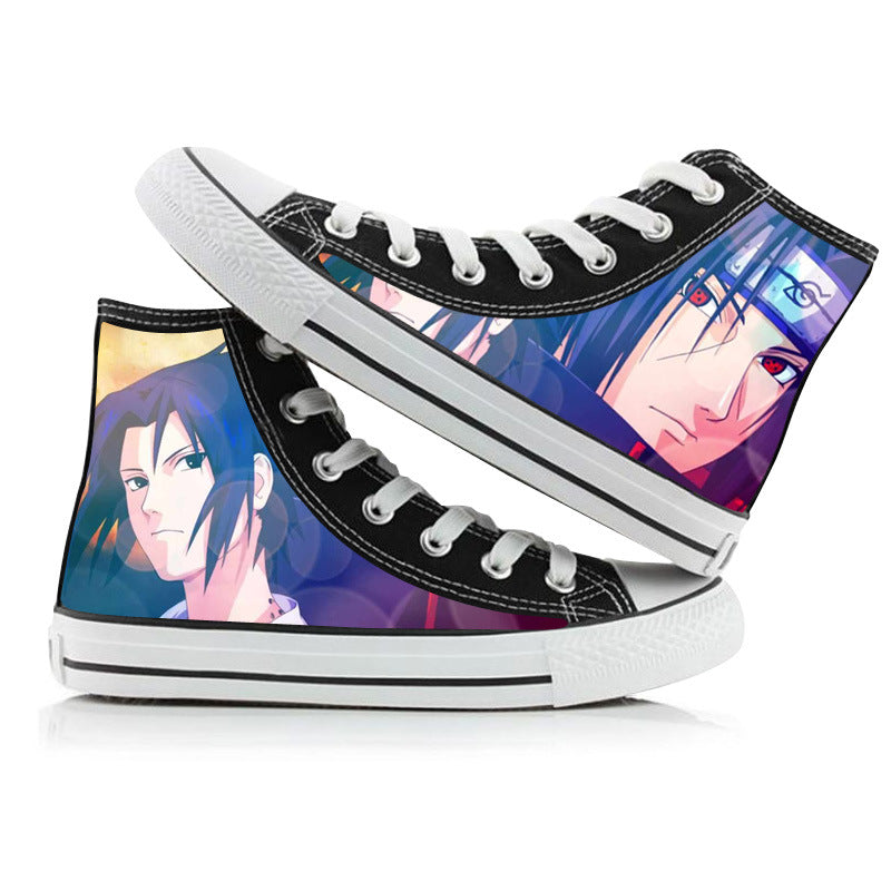 Unisex Anime Printed High-top Canvas Shoes