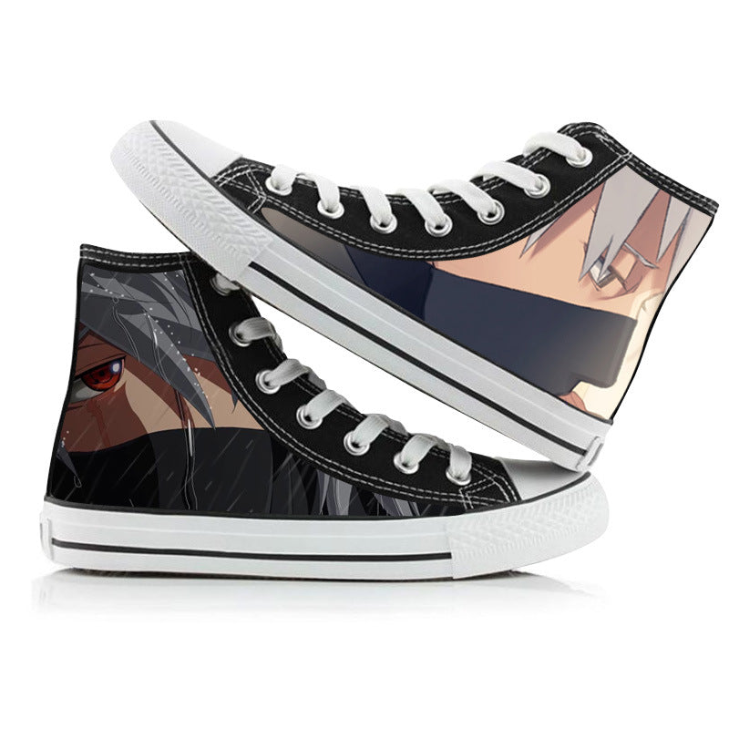 Unisex Anime Printed High-top Canvas Shoes